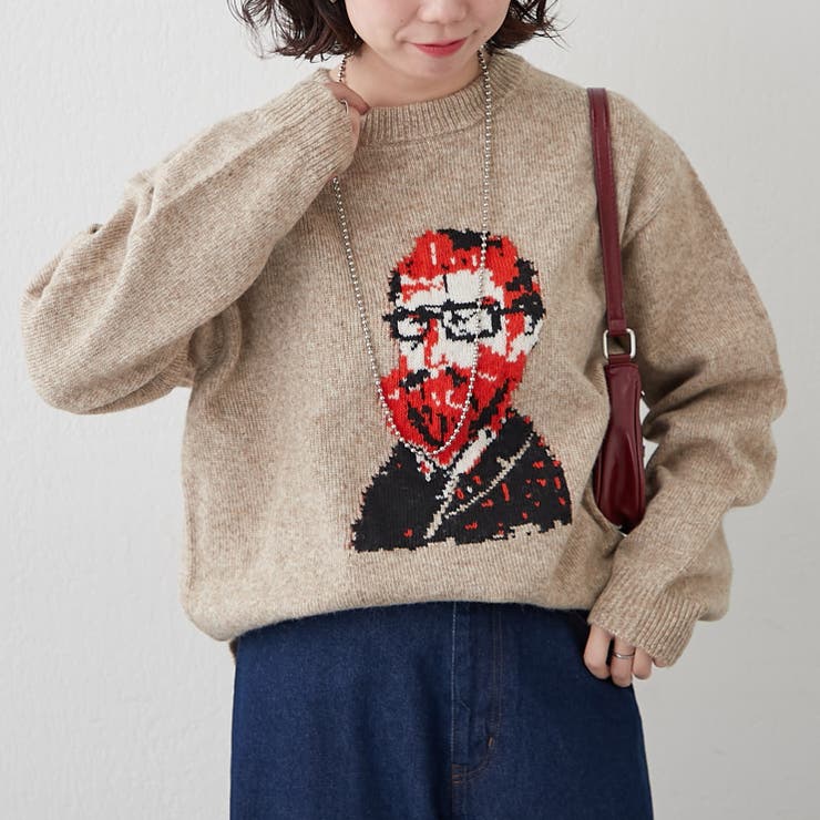 【NUNIFE】おじジャガードニット | RMAF　NICE CLAUP / OLIVE des OLIVE | 詳細画像4 