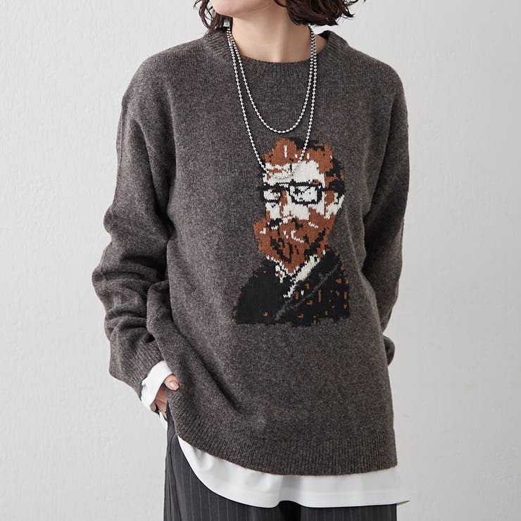 Dブラウン | 【NUNIFE】おじジャガードニット | RMAF　NICE CLAUP / OLIVE des OLIVE