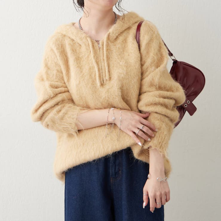 NUNIFE】起毛ハーフジップパーカー[品番：OLOW0016815]｜RMAF NICE