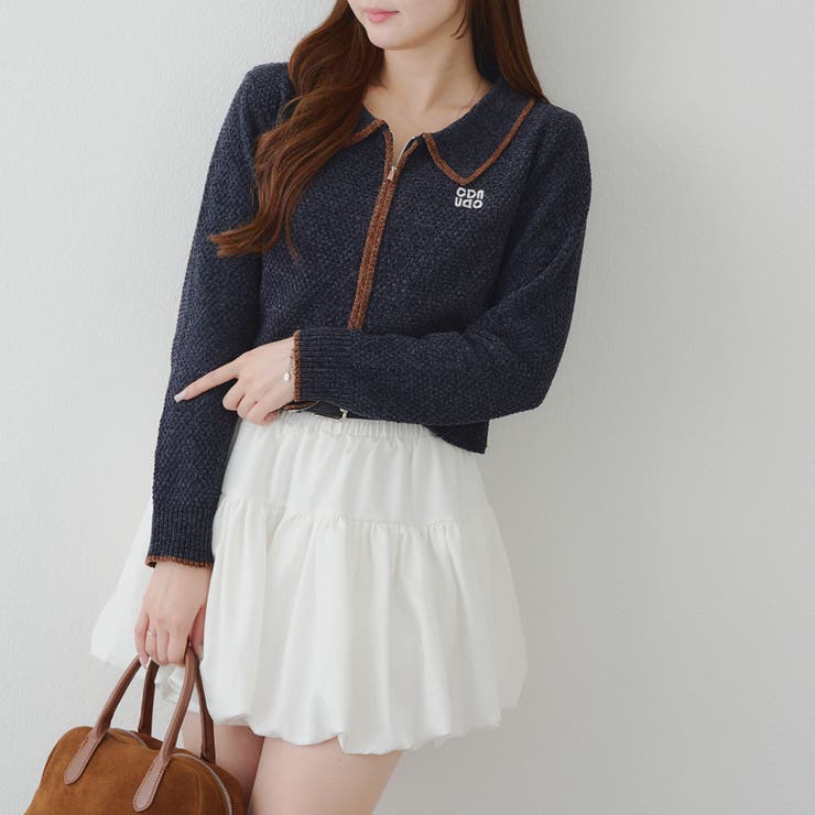 ベロアモールWZIPカーディガン | NICE CLAUP / OLIVE des OLIVE　OUTLET | 詳細画像7 