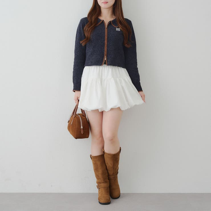 ベロアモールWZIPカーディガン | NICE CLAUP / OLIVE des OLIVE　OUTLET | 詳細画像8 