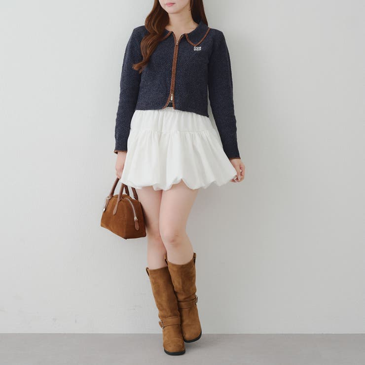 ベロアモールWZIPカーディガン | NICE CLAUP / OLIVE des OLIVE　OUTLET | 詳細画像9 