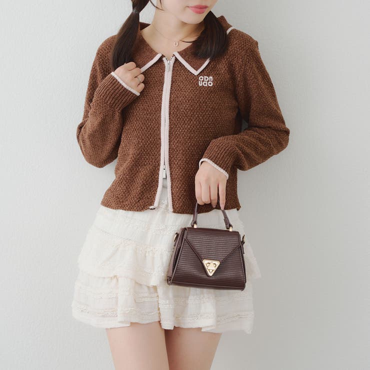 ベロアモールWZIPカーディガン | NICE CLAUP / OLIVE des OLIVE　OUTLET | 詳細画像12 