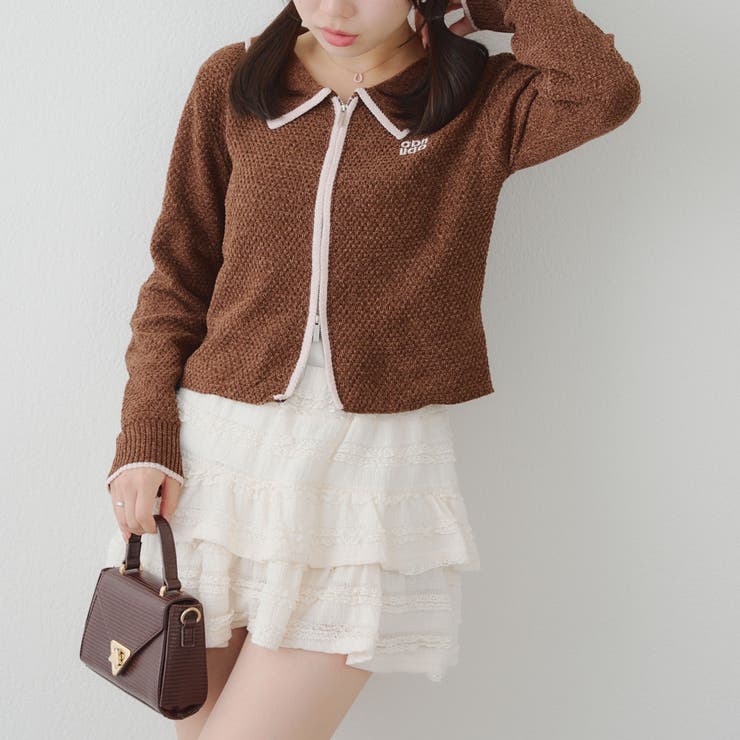 ベロアモールWZIPカーディガン | NICE CLAUP / OLIVE des OLIVE　OUTLET | 詳細画像13 