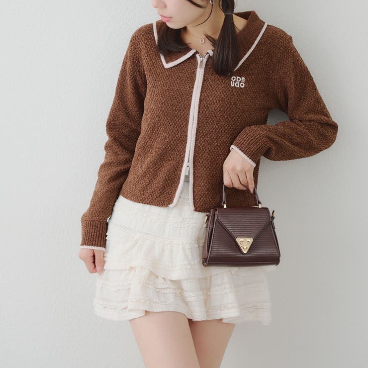 ベロアモールWZIPカーディガン | NICE CLAUP / OLIVE des OLIVE　OUTLET | 詳細画像17 