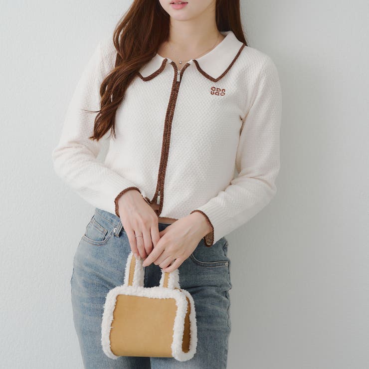 ベロアモールWZIPカーディガン | NICE CLAUP / OLIVE des OLIVE　OUTLET | 詳細画像22 