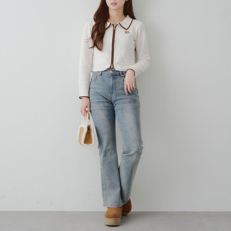 ベロアモールWZIPカーディガン | NICE CLAUP / OLIVE des OLIVE　OUTLET | 詳細画像27 