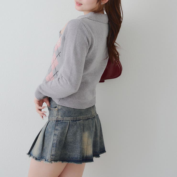 ベロアモールWZIPカーディガン | NICE CLAUP / OLIVE des OLIVE　OUTLET | 詳細画像34 