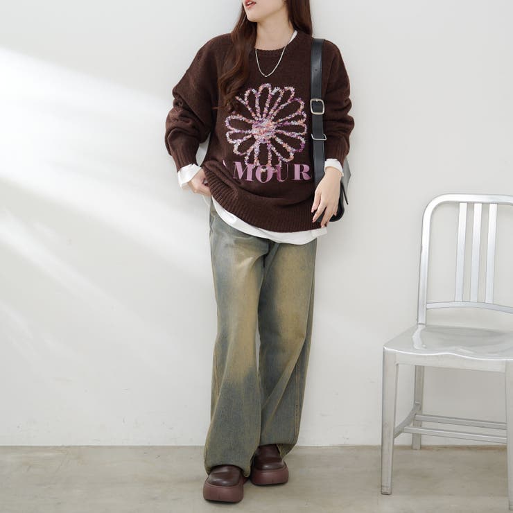 お花ジャガードニット | RMAF　NICE CLAUP / OLIVE des OLIVE | 詳細画像17 