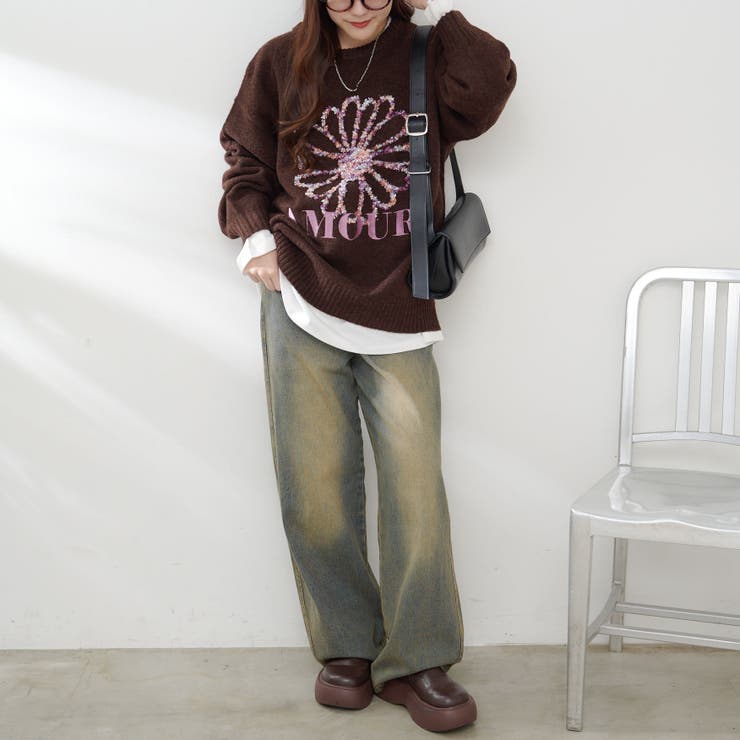 お花ジャガードニット | RMAF　NICE CLAUP / OLIVE des OLIVE | 詳細画像19 