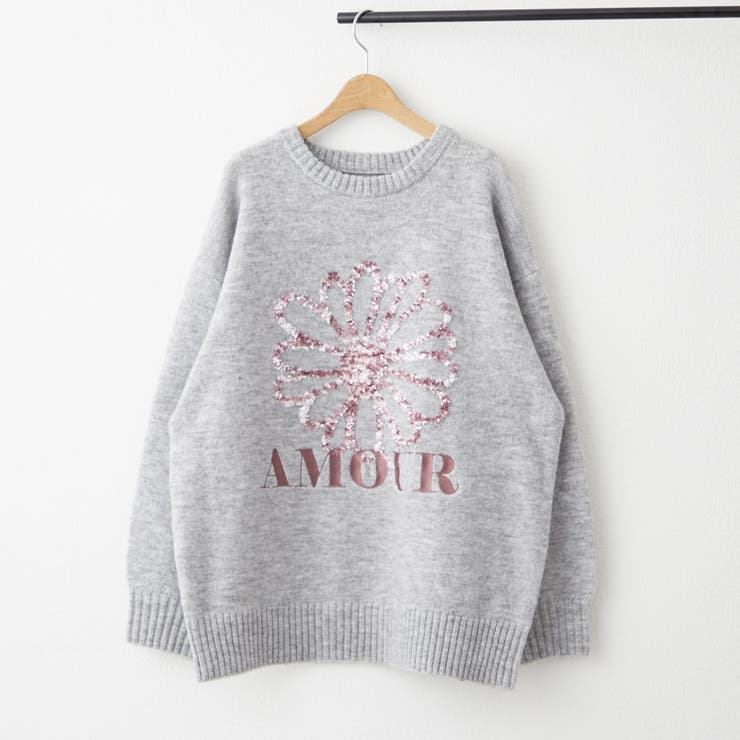 グレー | お花ジャガードニット | RMAF　NICE CLAUP / OLIVE des OLIVE