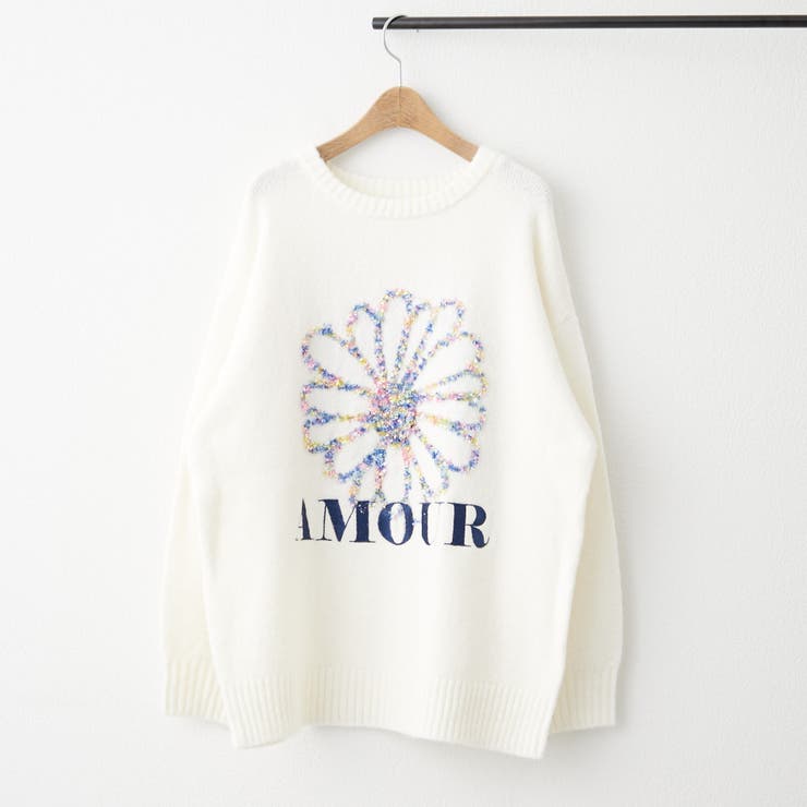 アイボリー | お花ジャガードニット | RMAF　NICE CLAUP / OLIVE des OLIVE