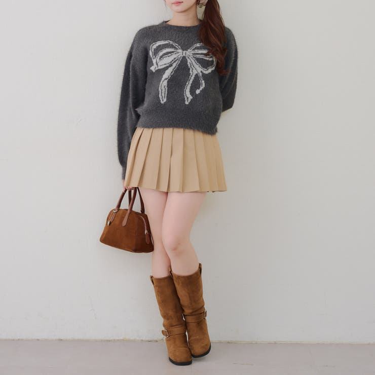 リボン柄シャギーニット | NICE CLAUP / OLIVE des OLIVE　OUTLET | 詳細画像14 