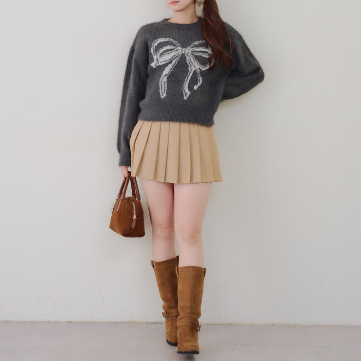 リボン柄シャギーニット | NICE CLAUP / OLIVE des OLIVE　OUTLET | 詳細画像15 