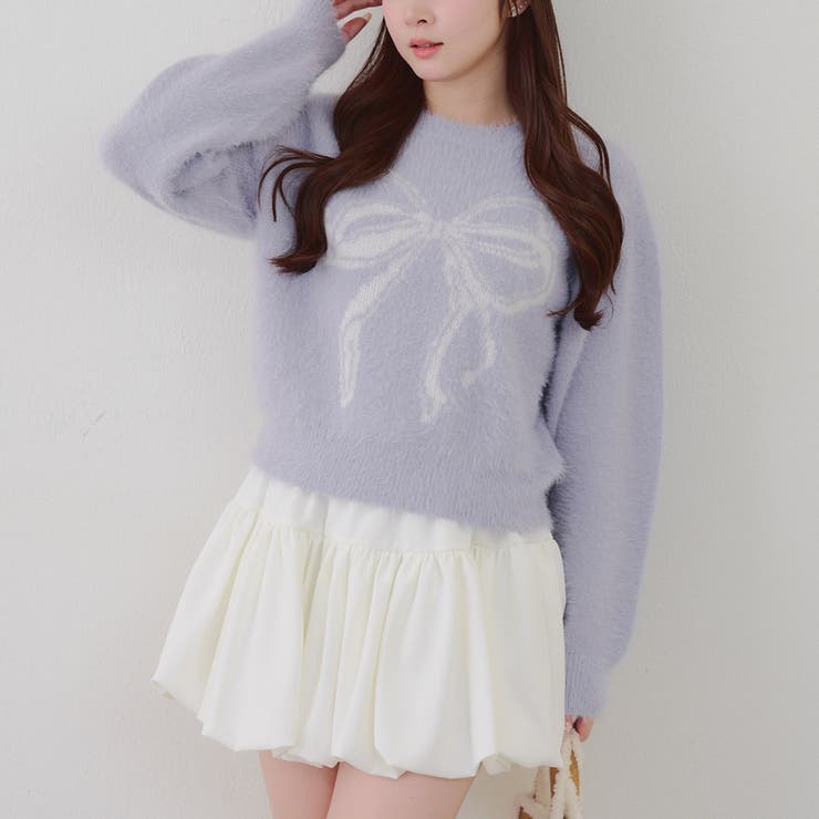 リボン柄シャギーニット | NICE CLAUP / OLIVE des OLIVE　OUTLET | 詳細画像18 