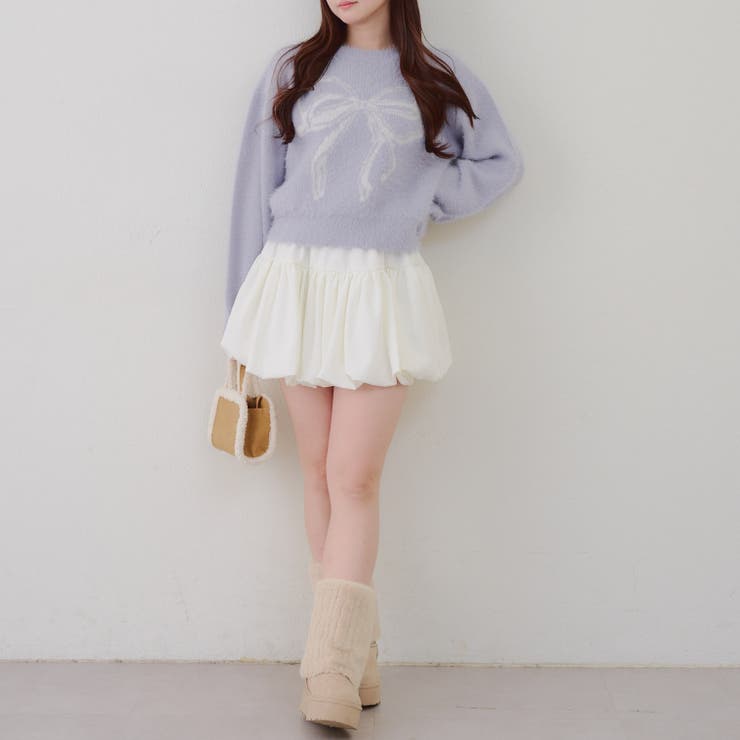 リボン柄シャギーニット | NICE CLAUP / OLIVE des OLIVE　OUTLET | 詳細画像23 