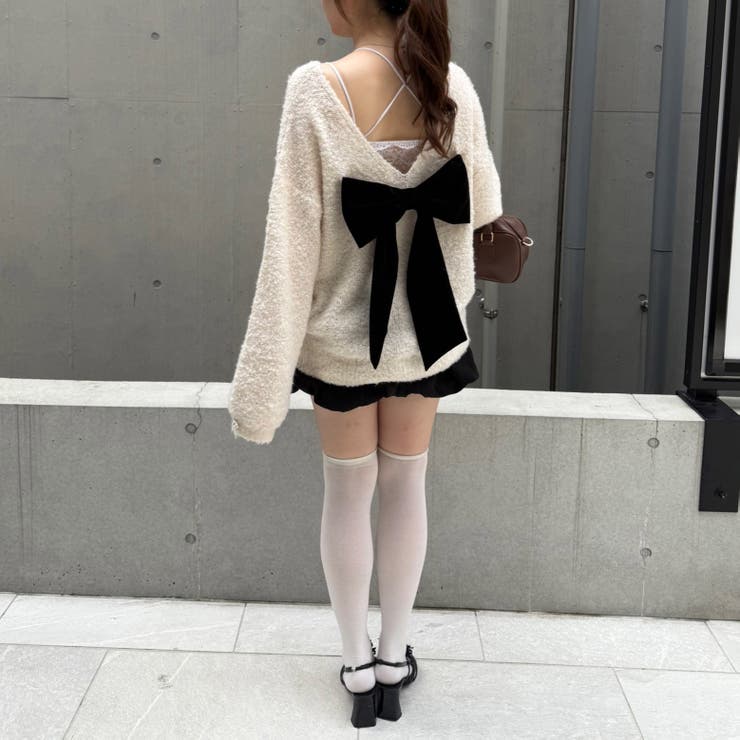 【リボンコレクション】後ビッグリボンニット | RMAF　NICE CLAUP / OLIVE des OLIVE | 詳細画像11 