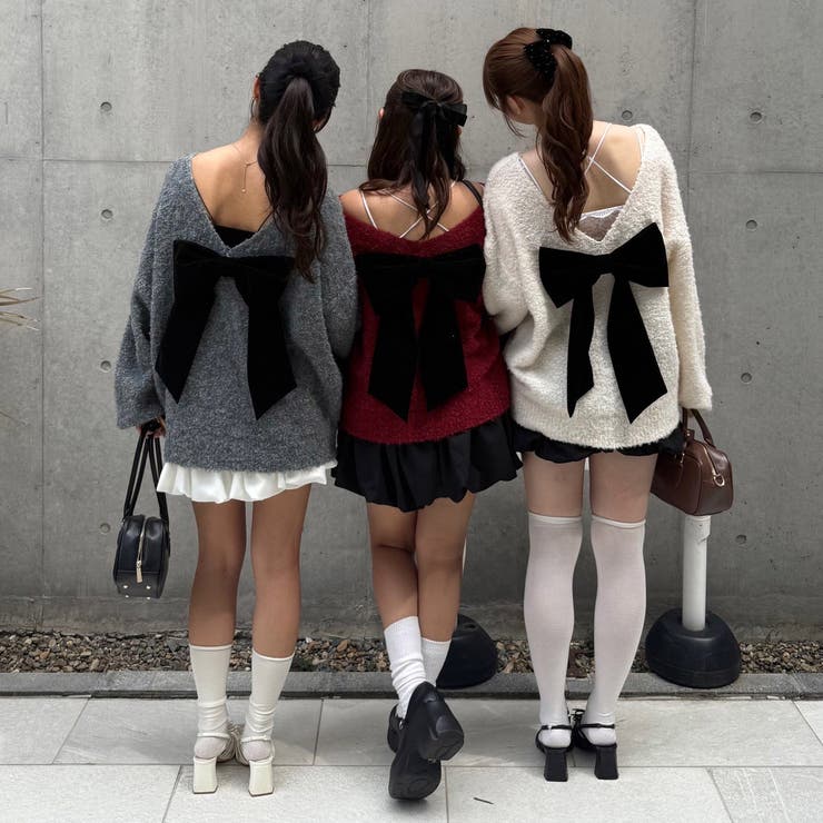 【リボンコレクション】後ビッグリボンニット | RMAF　NICE CLAUP / OLIVE des OLIVE | 詳細画像2 