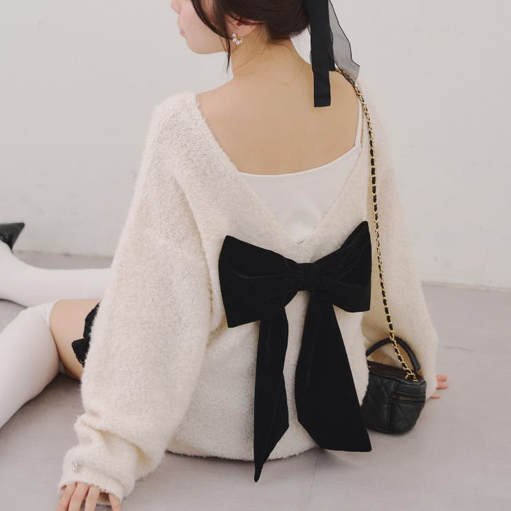 【リボンコレクション】後ビッグリボンニット | RMAF　NICE CLAUP / OLIVE des OLIVE | 詳細画像32 