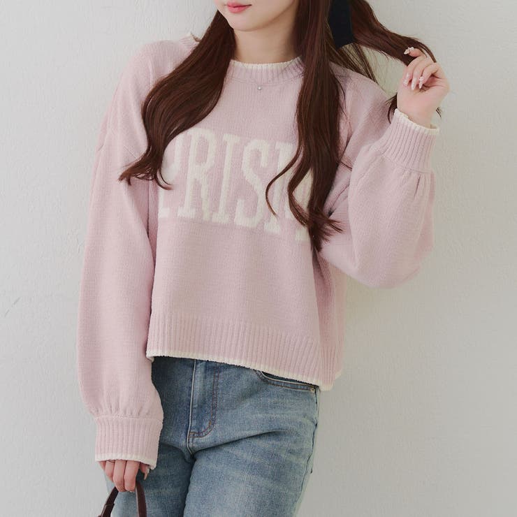 モール配色ラインロゴニット | RMAF　NICE CLAUP / OLIVE des OLIVE | 詳細画像1 