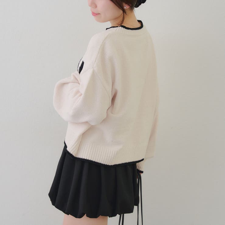 モール配色ラインロゴニット | RMAF　NICE CLAUP / OLIVE des OLIVE | 詳細画像10 