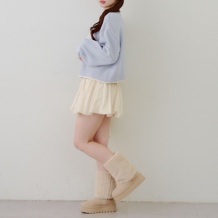 モール配色ラインロゴニット | RMAF　NICE CLAUP / OLIVE des OLIVE | 詳細画像20 