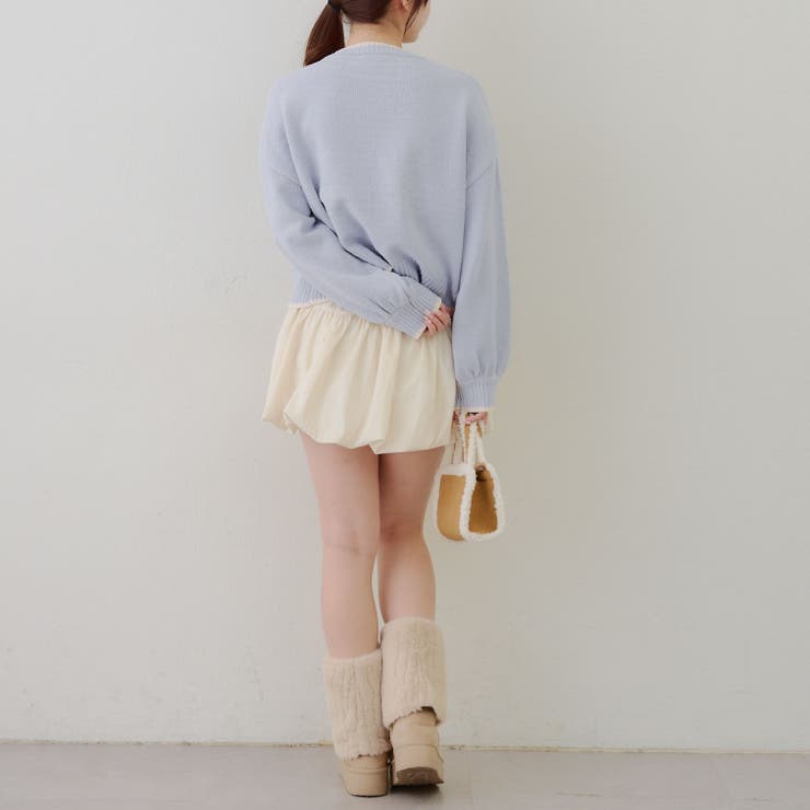 モール配色ラインロゴニット | RMAF　NICE CLAUP / OLIVE des OLIVE | 詳細画像21 