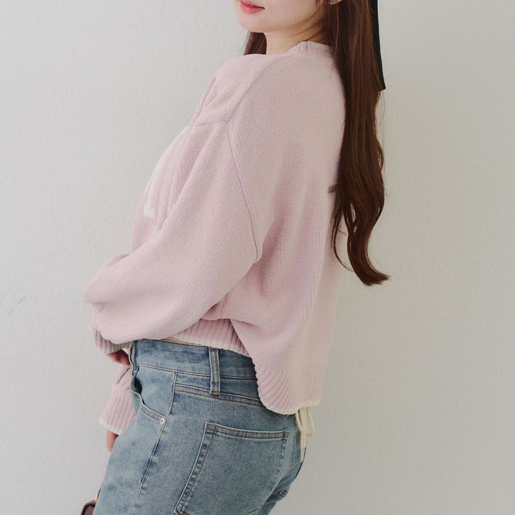 モール配色ラインロゴニット | RMAF　NICE CLAUP / OLIVE des OLIVE | 詳細画像3 