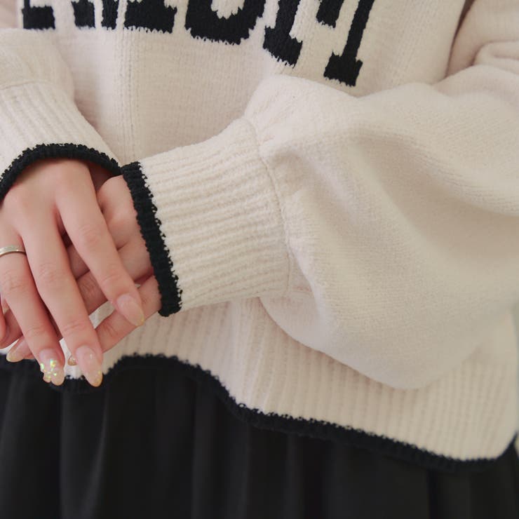 モール配色ラインロゴニット | RMAF　NICE CLAUP / OLIVE des OLIVE | 詳細画像33 