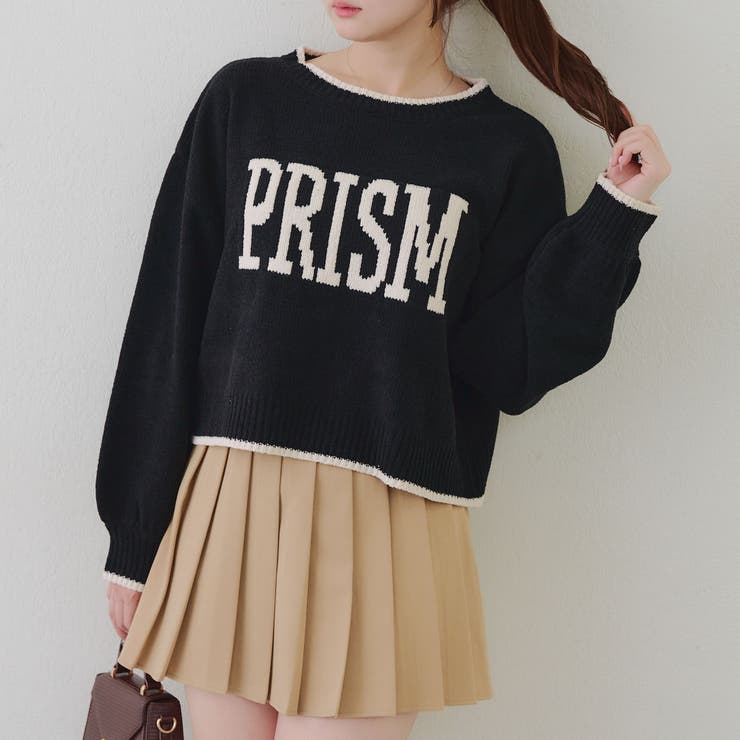 ブラック | モール配色ラインロゴニット | RMAF　NICE CLAUP / OLIVE des OLIVE