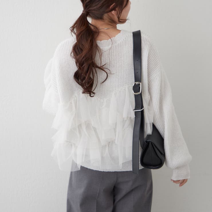 チュール付ラメニット | NICE CLAUP / OLIVE des OLIVE　OUTLET | 詳細画像6 