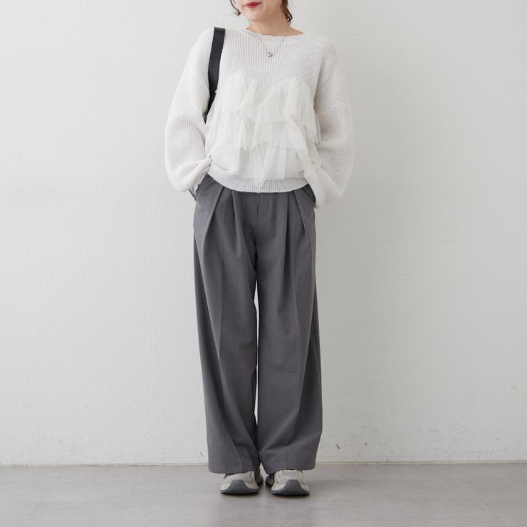 チュール付ラメニット | NICE CLAUP / OLIVE des OLIVE　OUTLET | 詳細画像9 