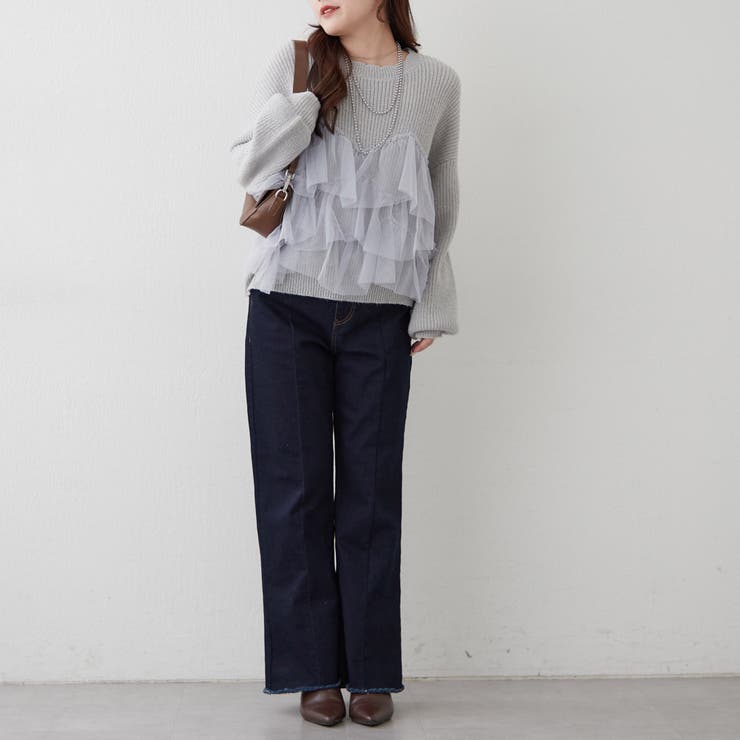 チュール付ラメニット | NICE CLAUP / OLIVE des OLIVE　OUTLET | 詳細画像21 