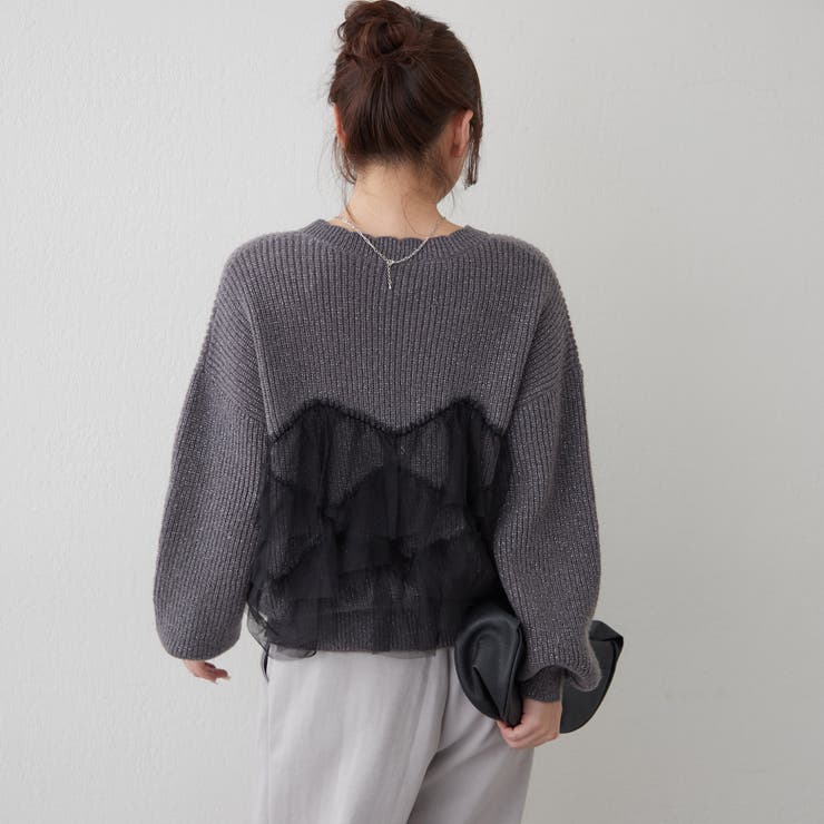 チュール付ラメニット | NICE CLAUP / OLIVE des OLIVE　OUTLET | 詳細画像27 