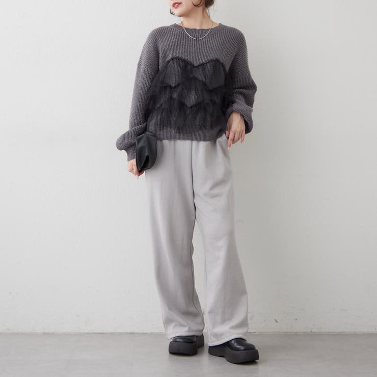 チュール付ラメニット | NICE CLAUP / OLIVE des OLIVE　OUTLET | 詳細画像31 