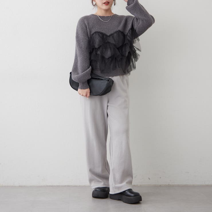 チュール付ラメニット | NICE CLAUP / OLIVE des OLIVE　OUTLET | 詳細画像32 