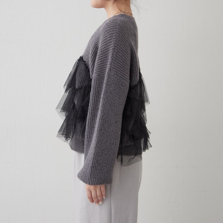 チュール付ラメニット | NICE CLAUP / OLIVE des OLIVE　OUTLET | 詳細画像34 