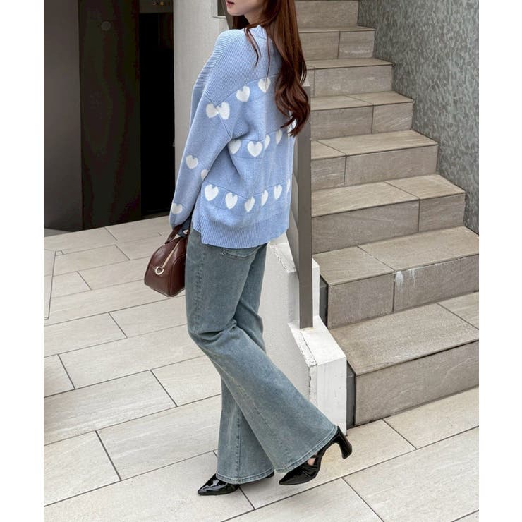 ベロアモールたっぷりハートニット | NICE CLAUP / OLIVE des OLIVE　OUTLET | 詳細画像10 