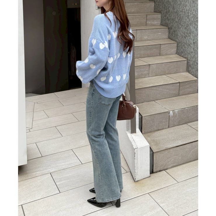 ベロアモールたっぷりハートニット | NICE CLAUP / OLIVE des OLIVE　OUTLET | 詳細画像11 