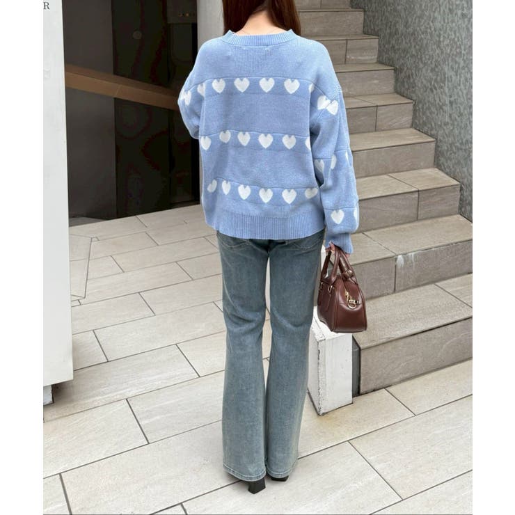 ベロアモールたっぷりハートニット | NICE CLAUP / OLIVE des OLIVE　OUTLET | 詳細画像12 