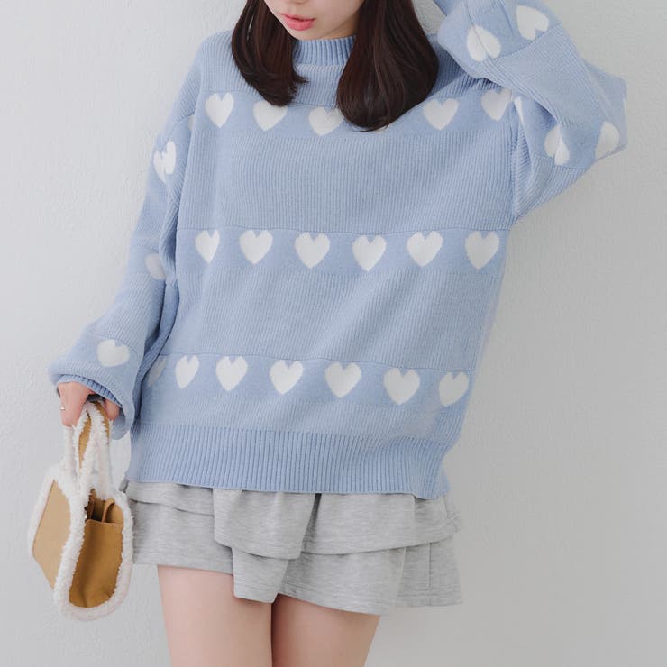 ベロアモールたっぷりハートニット | NICE CLAUP / OLIVE des OLIVE　OUTLET | 詳細画像13 