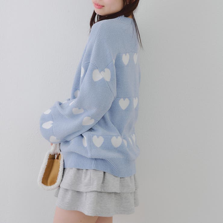 ベロアモールたっぷりハートニット | NICE CLAUP / OLIVE des OLIVE　OUTLET | 詳細画像15 