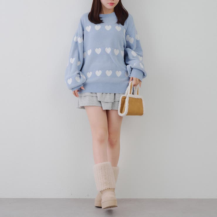 ベロアモールたっぷりハートニット | NICE CLAUP / OLIVE des OLIVE　OUTLET | 詳細画像20 