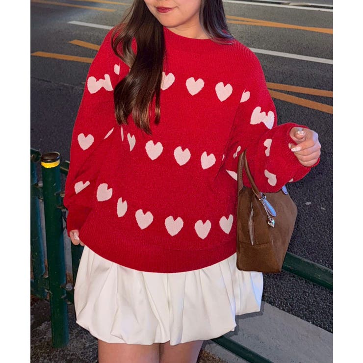 ベロアモールたっぷりハートニット | NICE CLAUP / OLIVE des OLIVE　OUTLET | 詳細画像21 