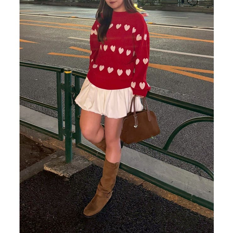 ベロアモールたっぷりハートニット | NICE CLAUP / OLIVE des OLIVE　OUTLET | 詳細画像22 