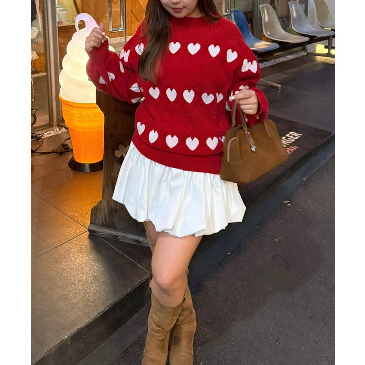 ベロアモールたっぷりハートニット | NICE CLAUP / OLIVE des OLIVE　OUTLET | 詳細画像25 