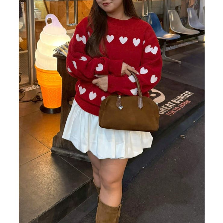 ベロアモールたっぷりハートニット | NICE CLAUP / OLIVE des OLIVE　OUTLET | 詳細画像26 