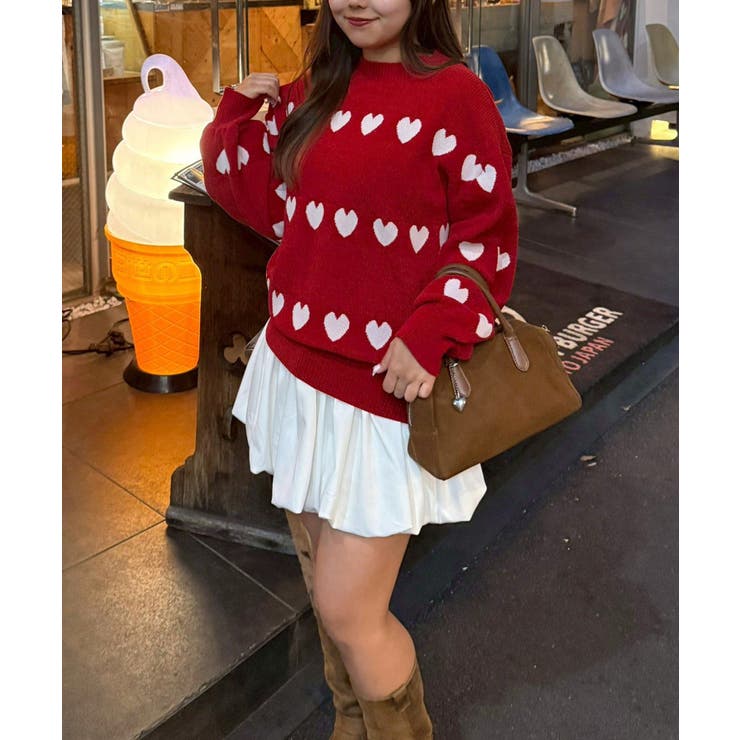 ベロアモールたっぷりハートニット | NICE CLAUP / OLIVE des OLIVE　OUTLET | 詳細画像27 