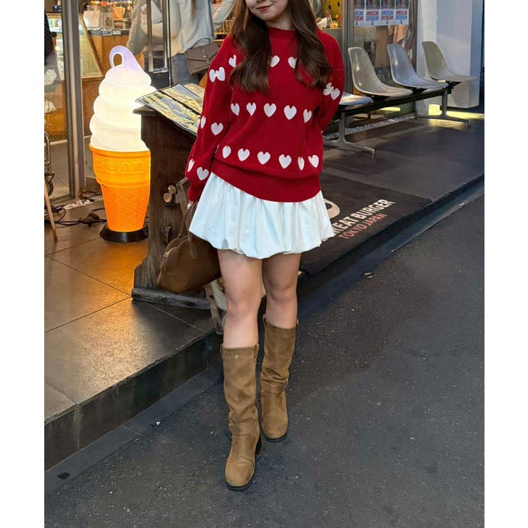 ベロアモールたっぷりハートニット | NICE CLAUP / OLIVE des OLIVE　OUTLET | 詳細画像28 