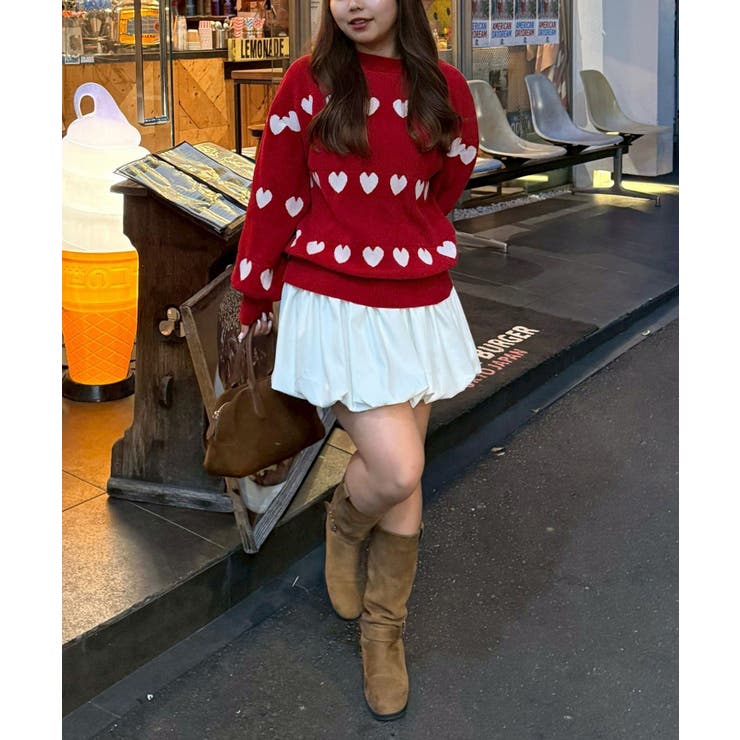 ベロアモールたっぷりハートニット | NICE CLAUP / OLIVE des OLIVE　OUTLET | 詳細画像29 